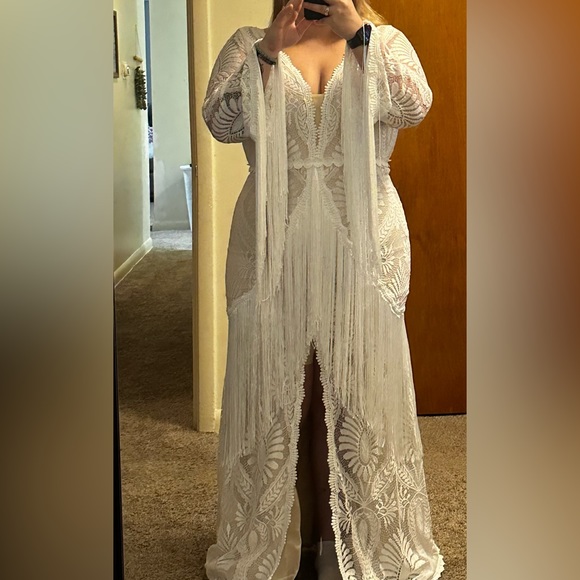 Size 16 boho/western wedding dress - Picture 7 of 8